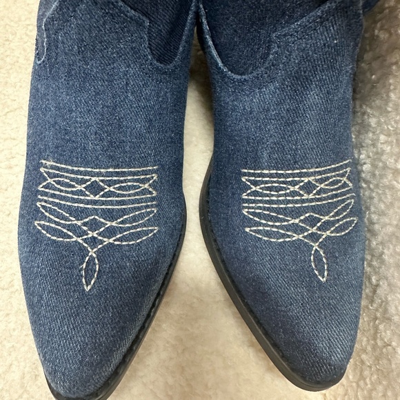 BAND OF THE FREE Western Denim Boot Womens Multi Size Tall Cowgirl NIB… - Picture 6 of 14